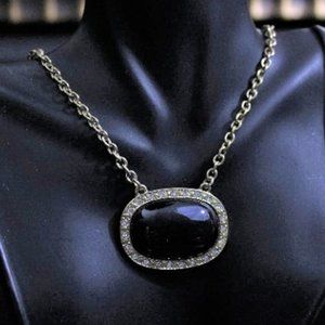 Cherry Brand NWT Black Rhinestone Necklace Set